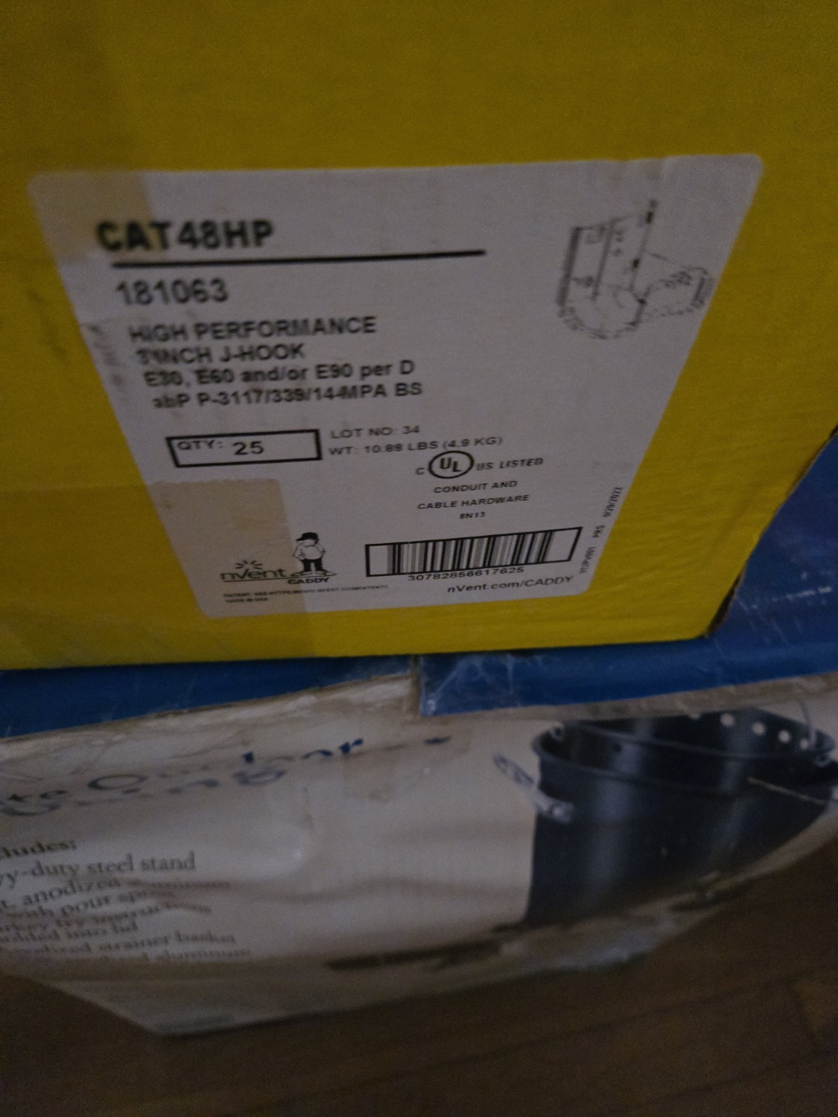 3-inch Cable Management J-Hooks Box Of 20