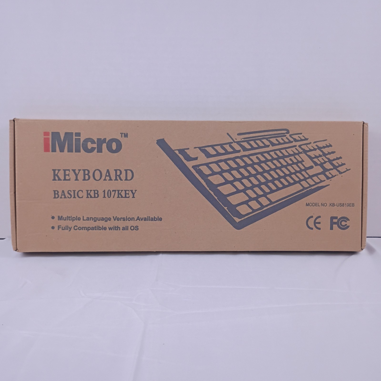 iMicro Keyboard Basic KB 107KEY Black Model No. KB-US819EB New in Box