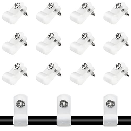 50 Pcs 1/2 Inch R-Type Clip Clamp Nylon P-Type Mounting  Cable Clip