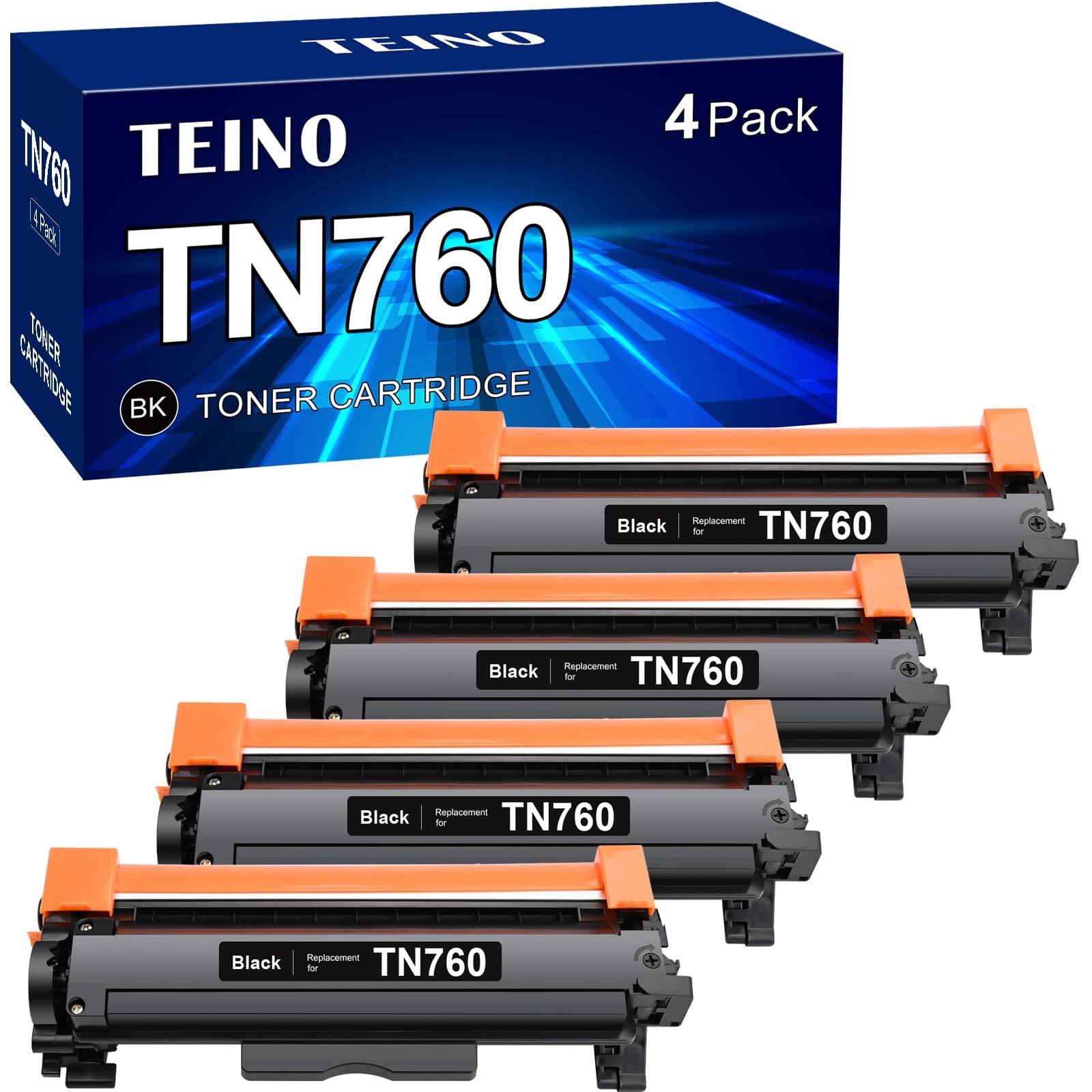 TN760 Toner Cartridge Compatible for Brother TN 760 TN-760 TN760, tn760 4pack