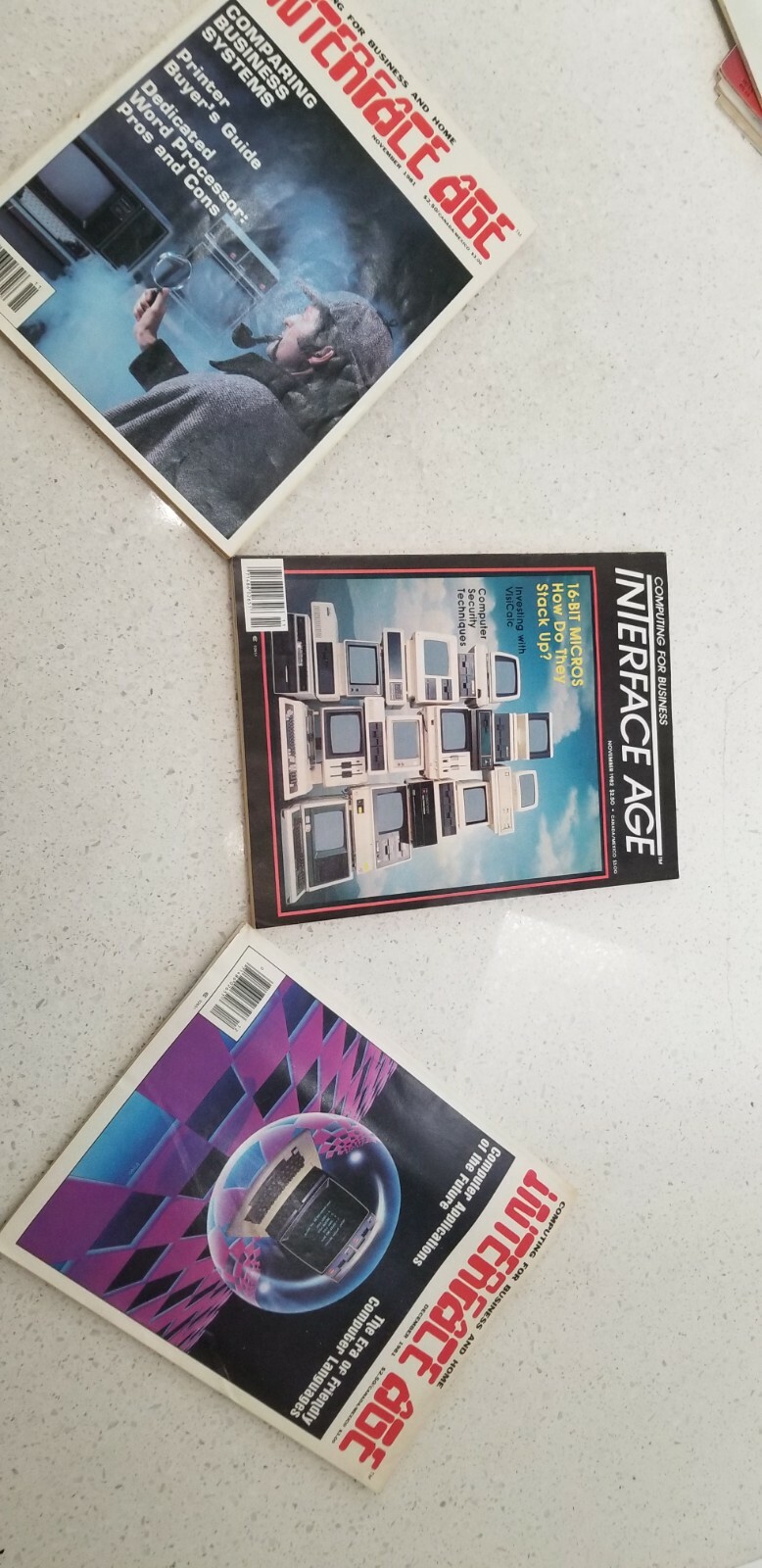 INTERFACE AGE MAGAZINE VINTAGE  December 1981, November 1981 and November 1982