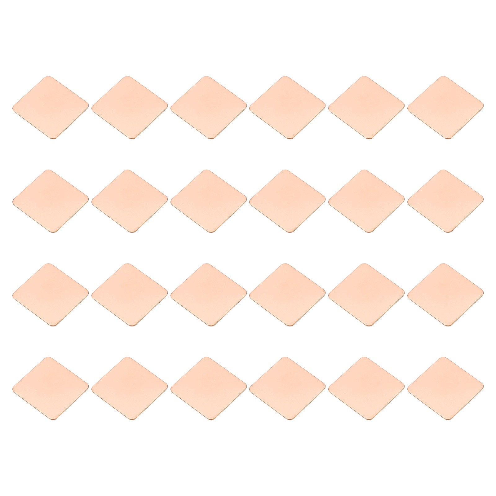 24 Pcs Heatsink Copper Pad Shim IC Chipset GPU Thermal Heatsink (20x20x0.5mm)
