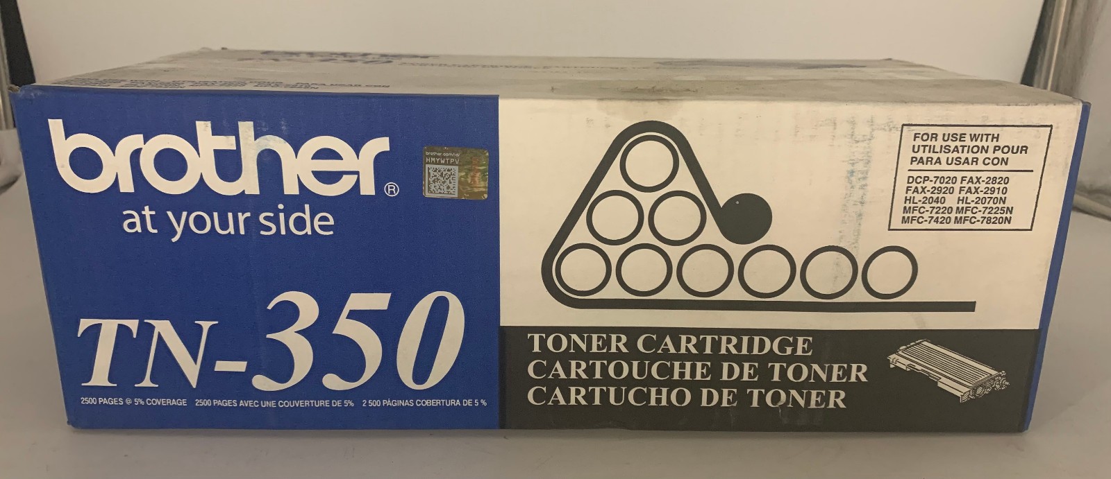 Genuine Brother TN350 Black Toner Cartridge, OEM