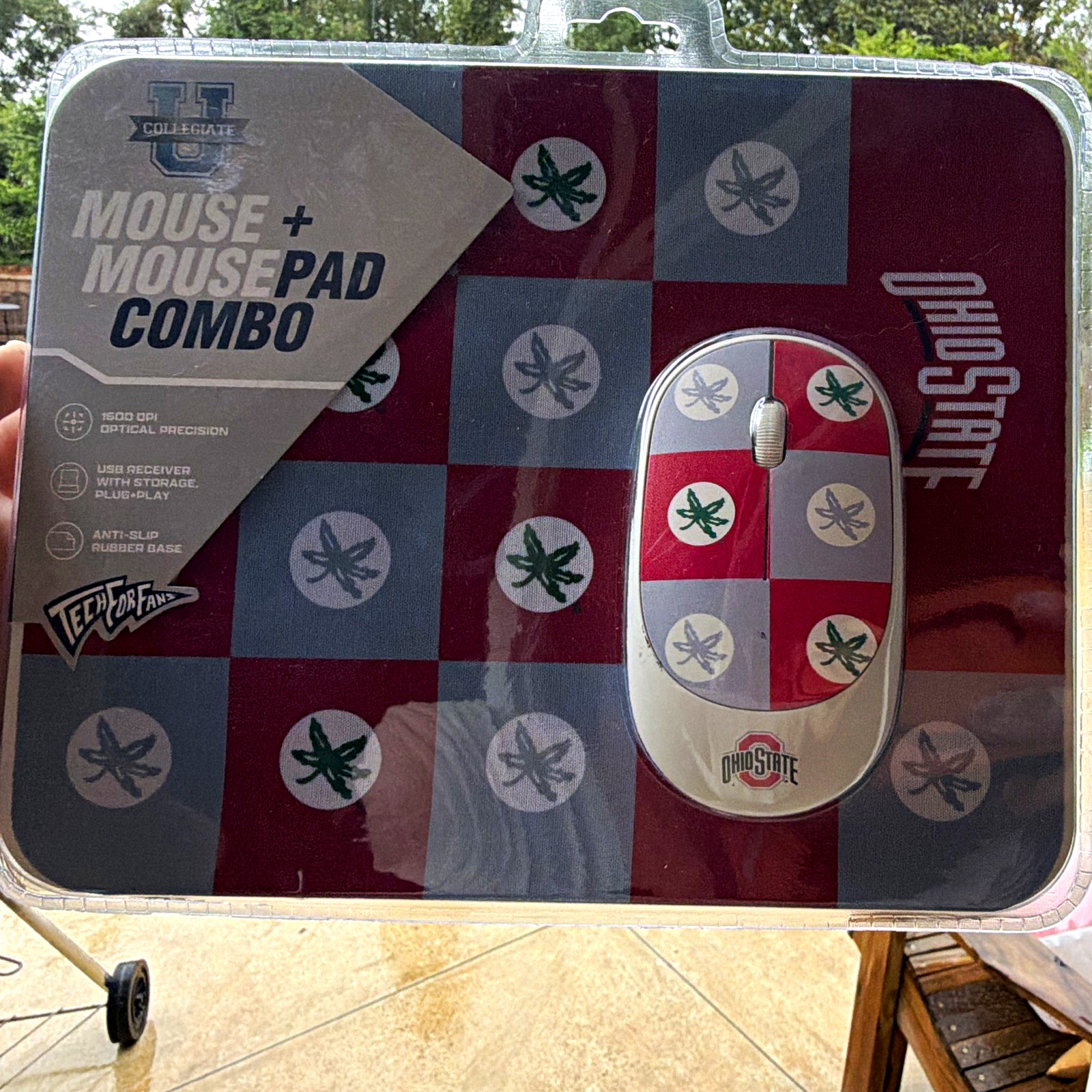 SOAR Ohio State Buckeyes Wireless Mouse & Mousepad Combo 1600 DPI Plug & Play