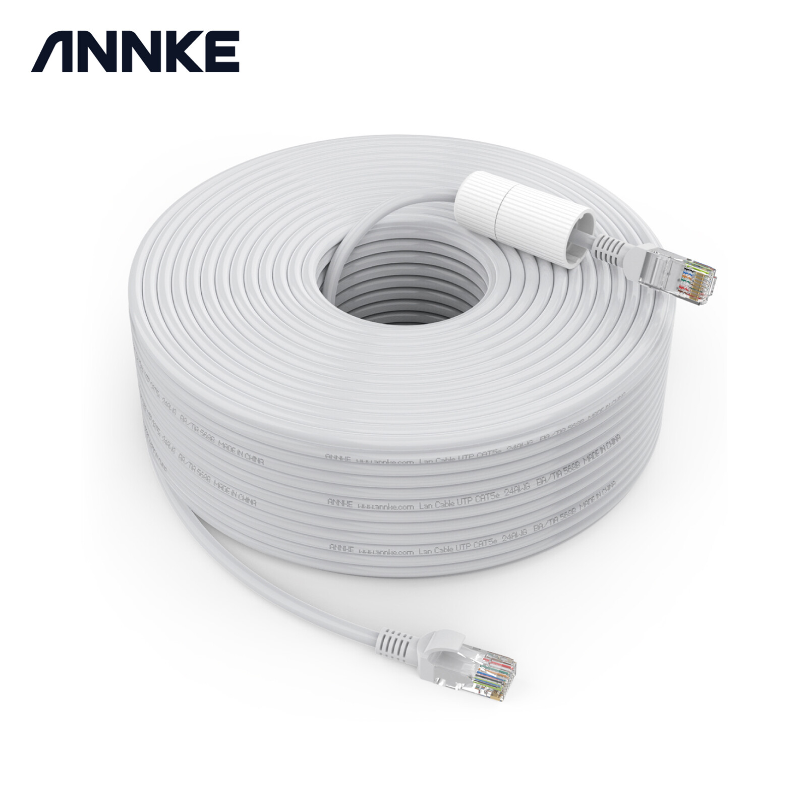 ANNKE 60ft 100ft CAT5E POE Ethernet Cable LAN RJ45 for Security IP Camera System