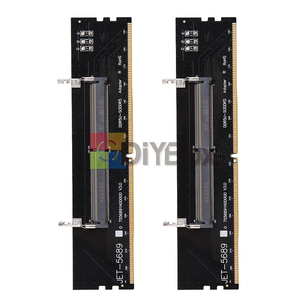 2Pack Laptop DDR5 RAM to Desktop Adapter Card Memory Tester SO DIMM to DDR5 NEW