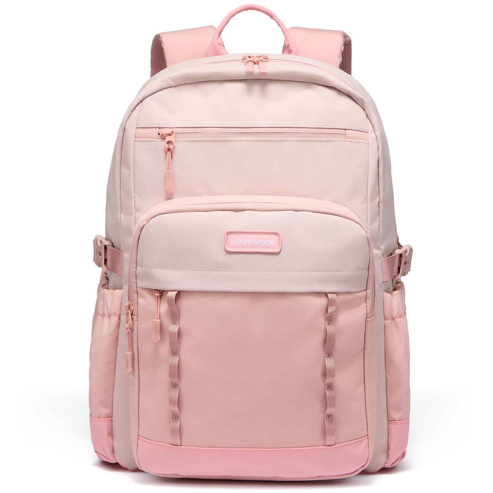 LOVEVOOK Laptop Backpack for 15.6 Inch, Light Pink - Dark - Rose