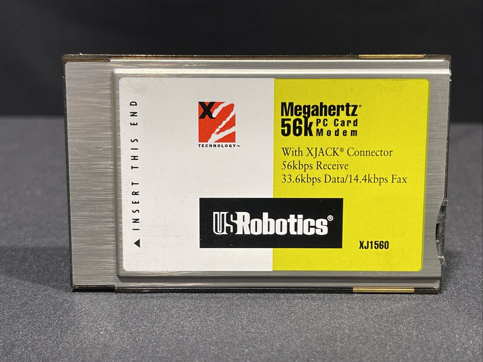 US Robotics Megahertz 56k X2 PCMCIA Modem PC Card with XJACK XJ1560