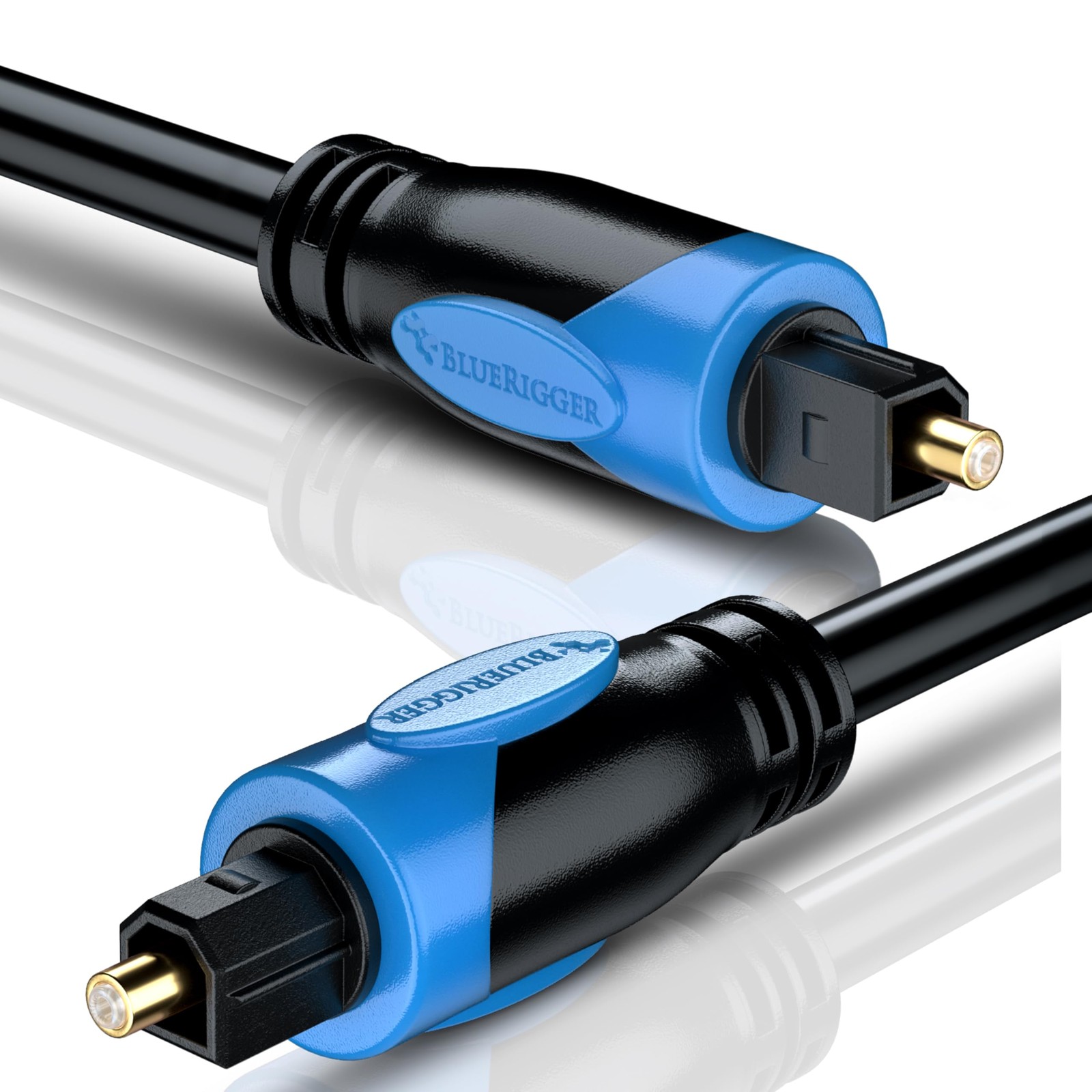 BlueRigger Toslink Digital Optical Audio Cable 50FT, in-wall CL3 Black