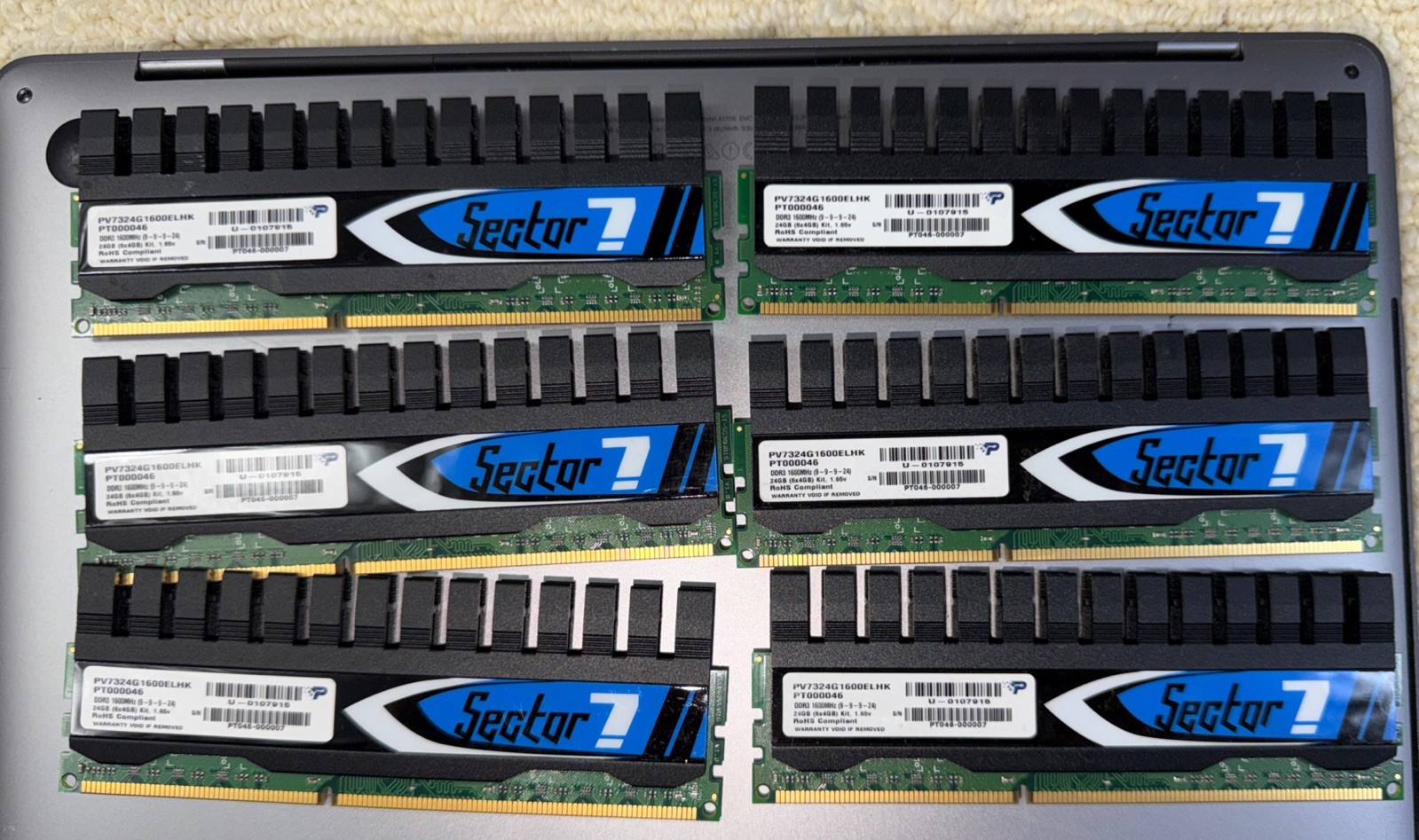Patriot Viper II Sector 7 DDR3 SDRAM DIMM Kit 24GB (6x4GB) 1600MHz PC3-12800