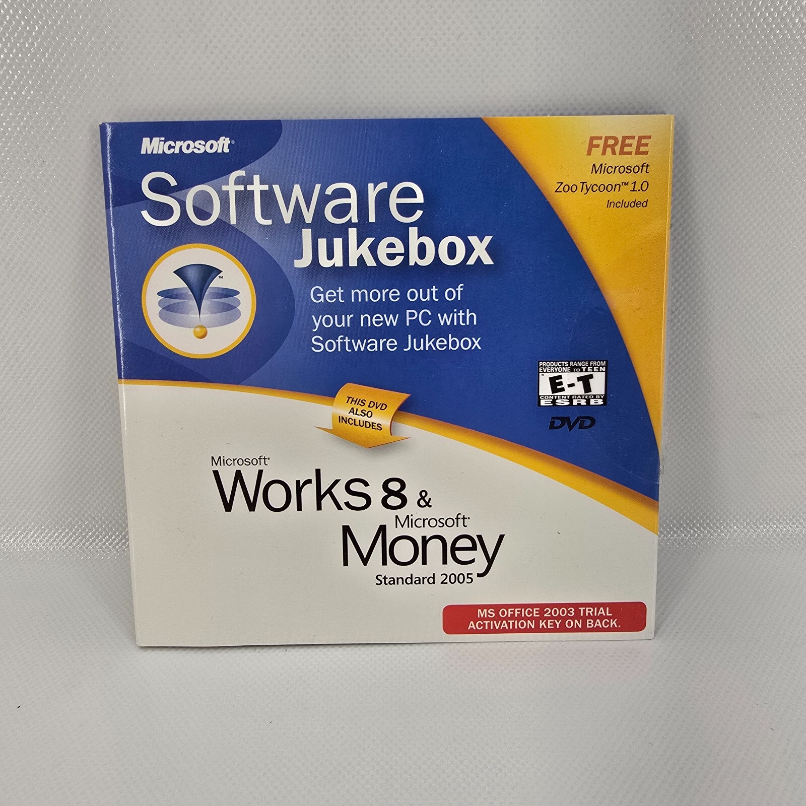 Software Jukebox 2.0 Microsoft Zoo Tycoon 1.0 Works 8 & Money Standard 2004 (PC)