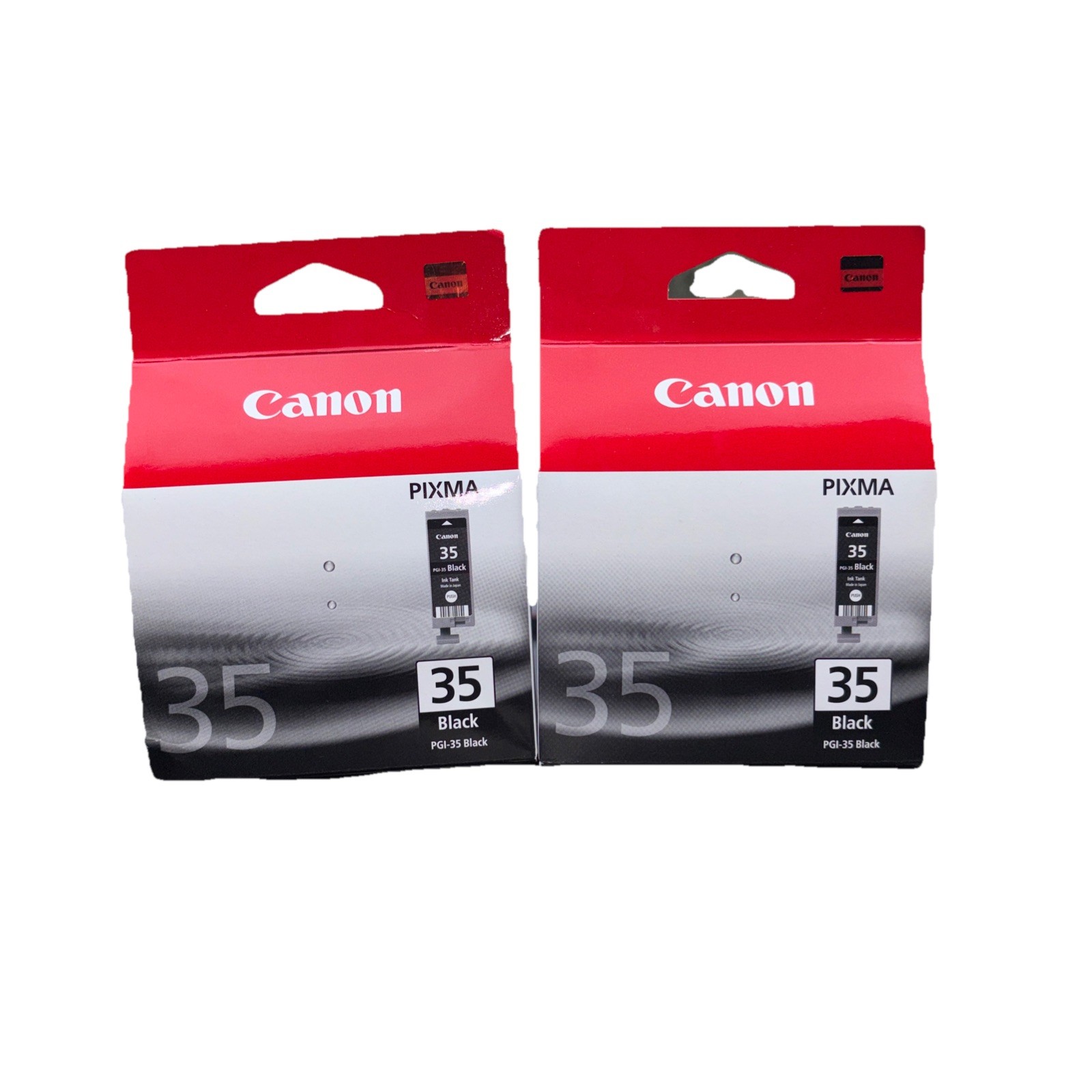 Lot of 2 Genuine Canon Pixma 35 Black Ink Tank Cartridge PGI-35 New Sealed