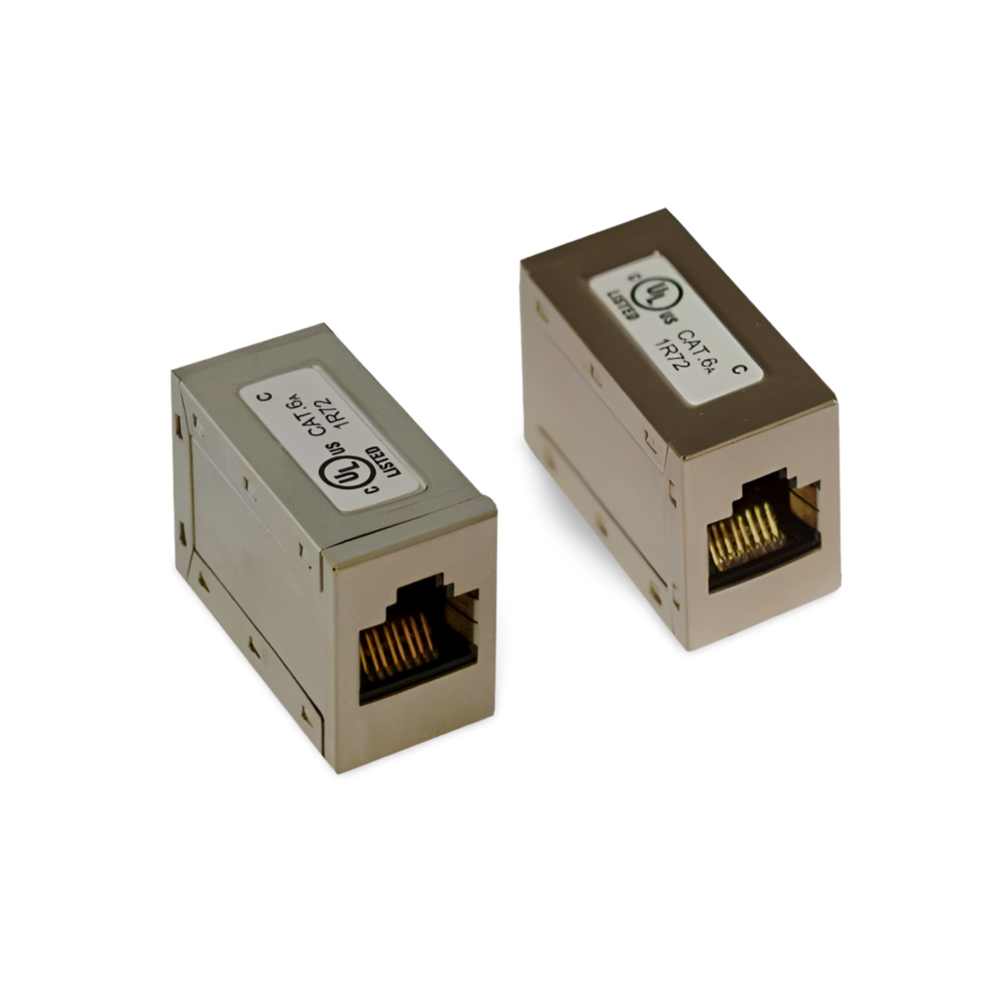 Cat6a Shielded Inline Coupler - Silver