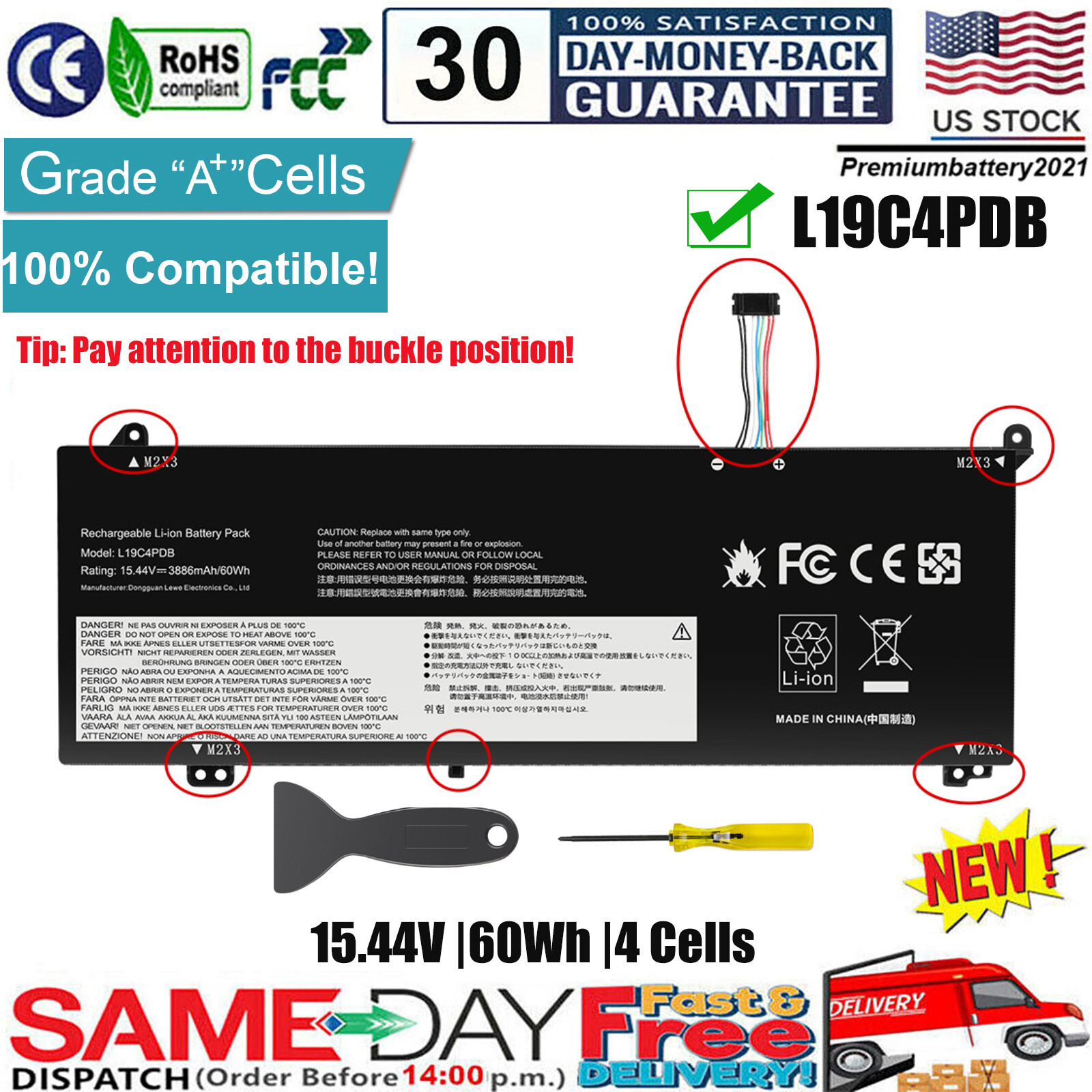 ✅L19C4PDB L19M4PDB Battery For Lenovo ThinkBook 14s Yoga 14 15 G2 G3 G4 ITL ACL