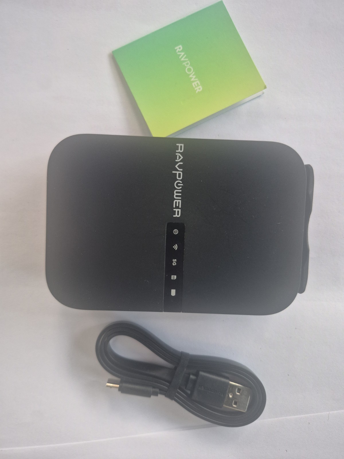 RAVPower Filehub Portable Wireless Router w Power Bank  Model RP-WD009 Untested