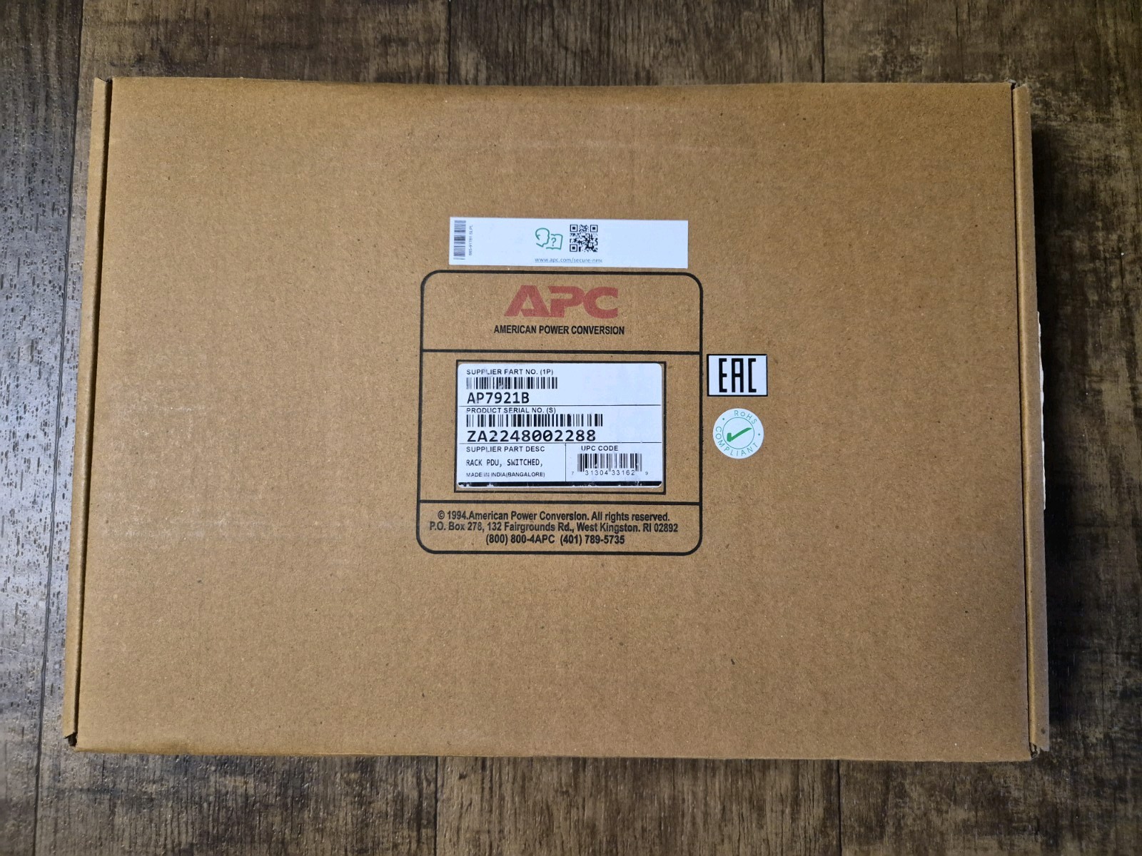 1PC Real US Stock NEW OPEN BOX APC AP7921B Fast shipping