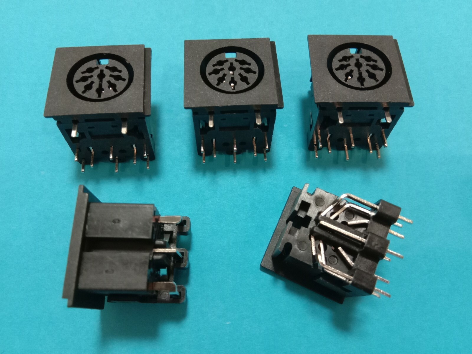 15 pcs DIN Jack 8 pin Circular Female PCB Mount Connector New