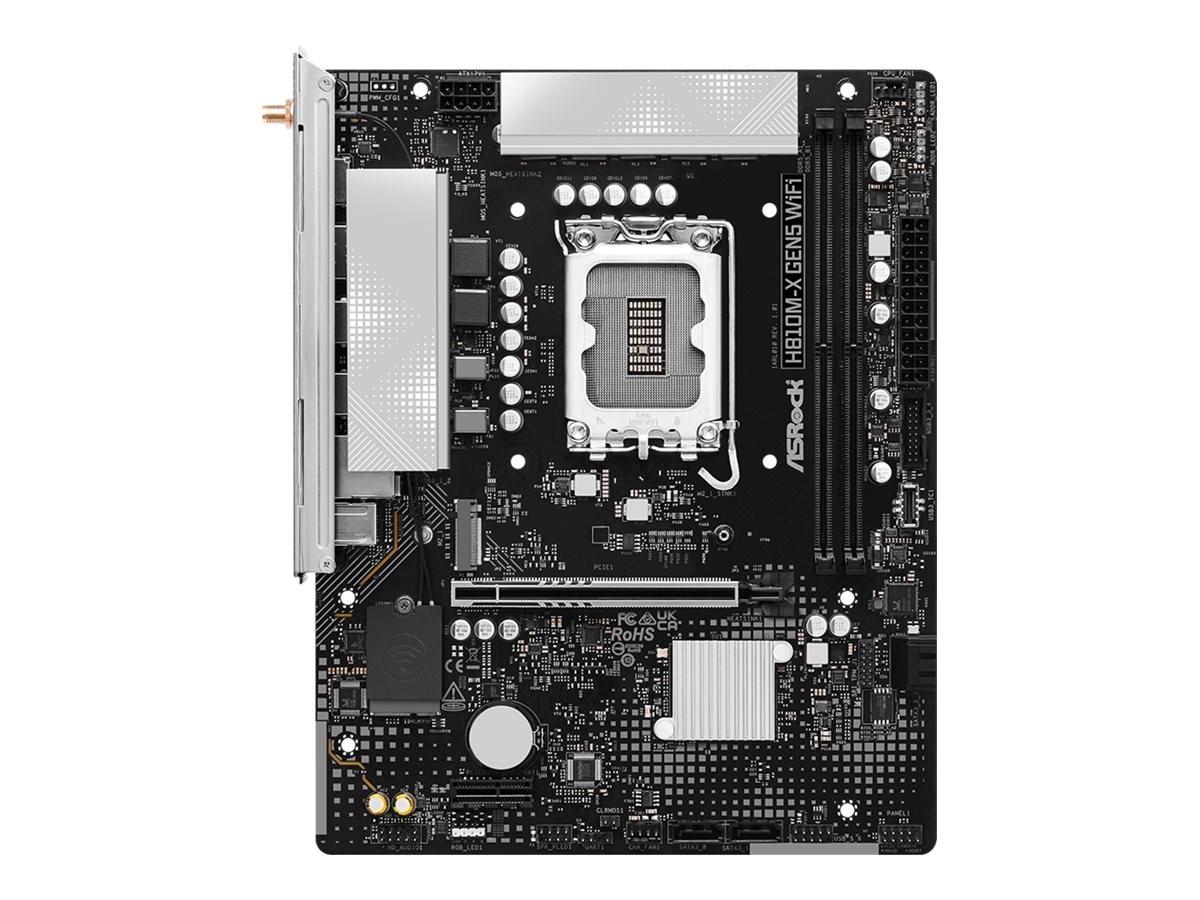 ASRock H810M-X Gen5 WiFi Motherboard Micro ATX LGA1851 90-MXBU80-A0UAYZ