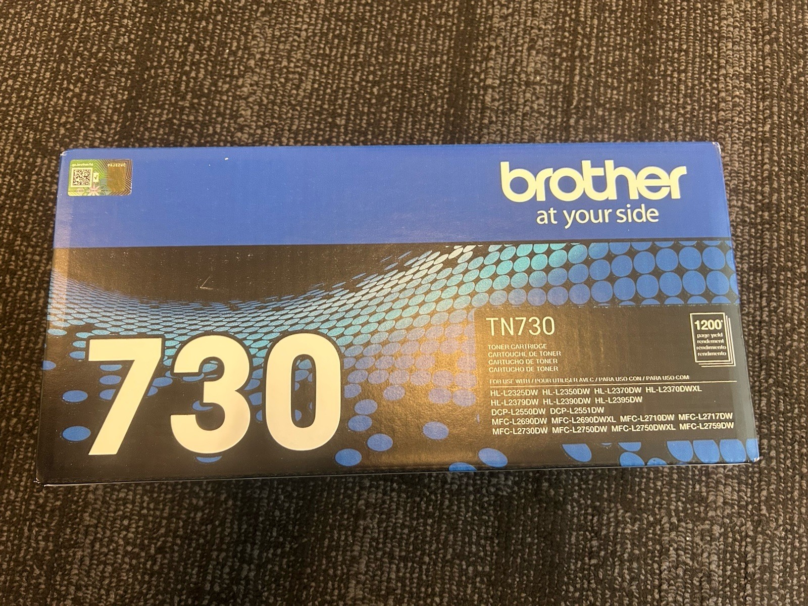 Brother Genuine Standard Yield Toner Cartridge TN730 Black Toner