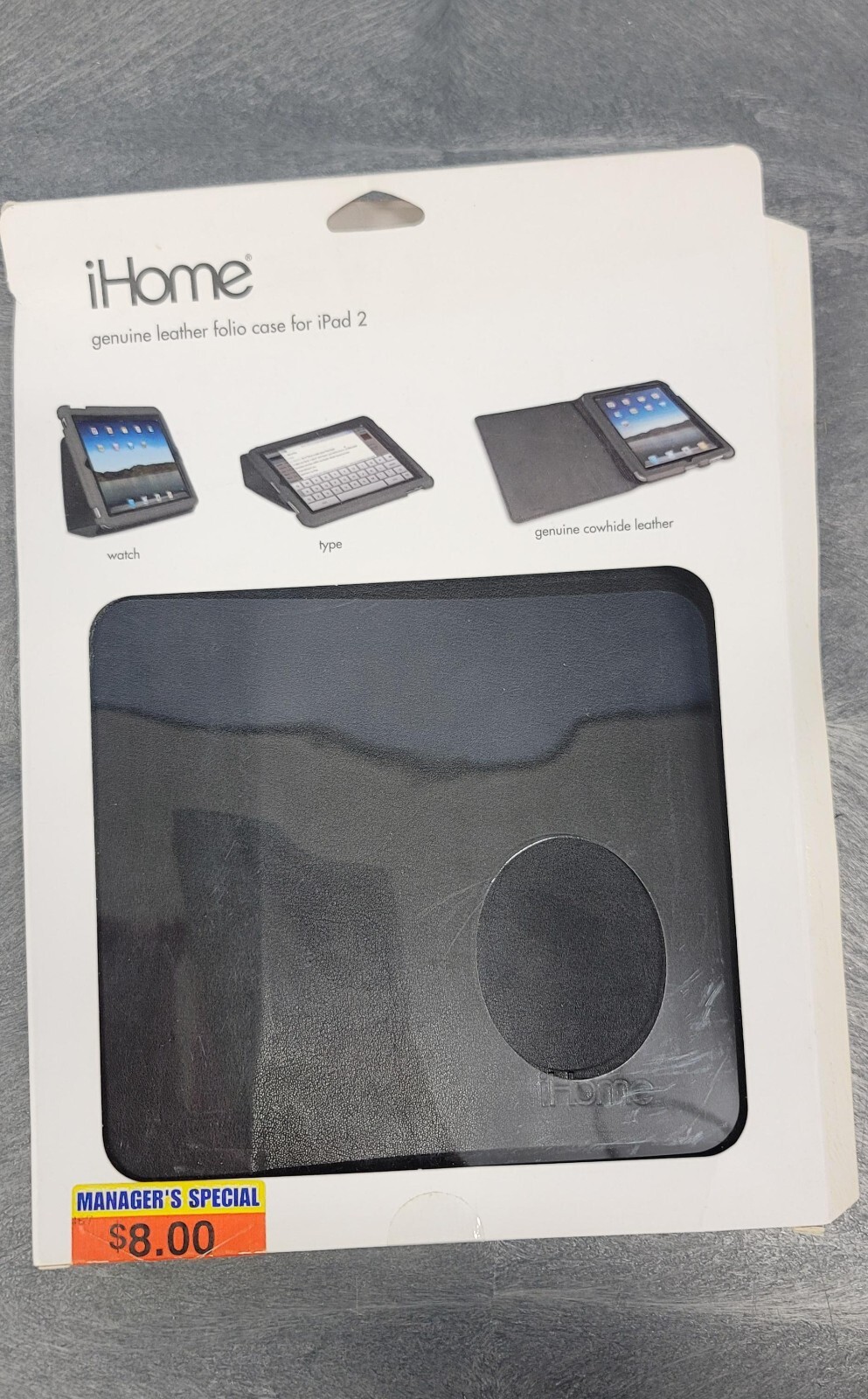 iHome Genuine Leather Folio Case for iPad 2