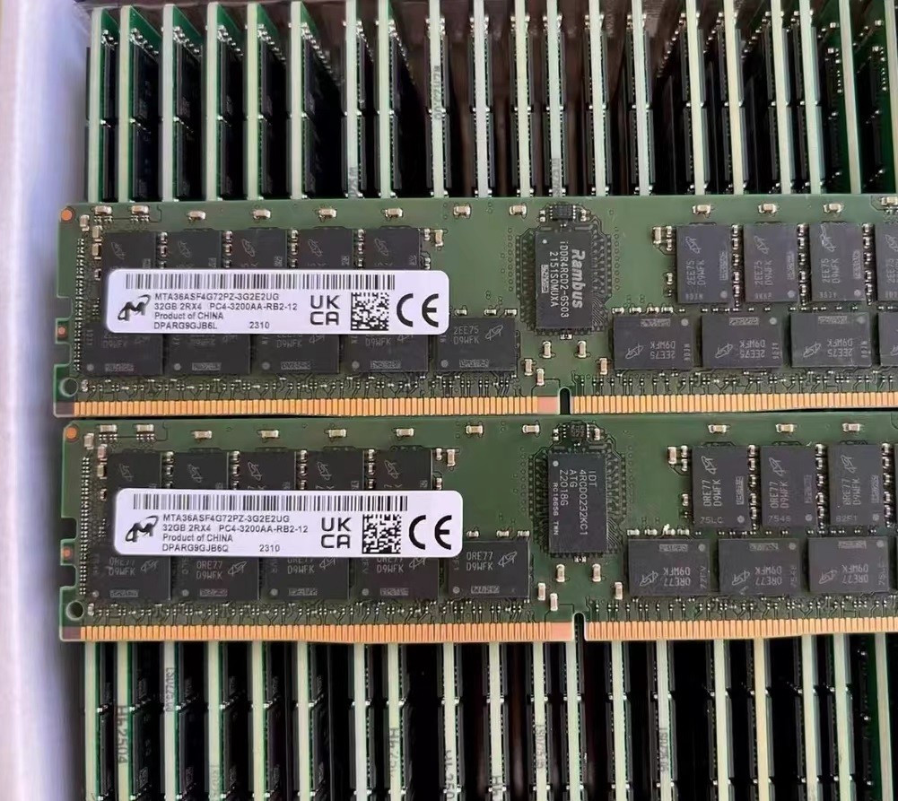 NEW Micron 32GB 2Rx4 DDR4 3200 MHz PC4-25600 ECC REG RDIMM Server RAM Memory