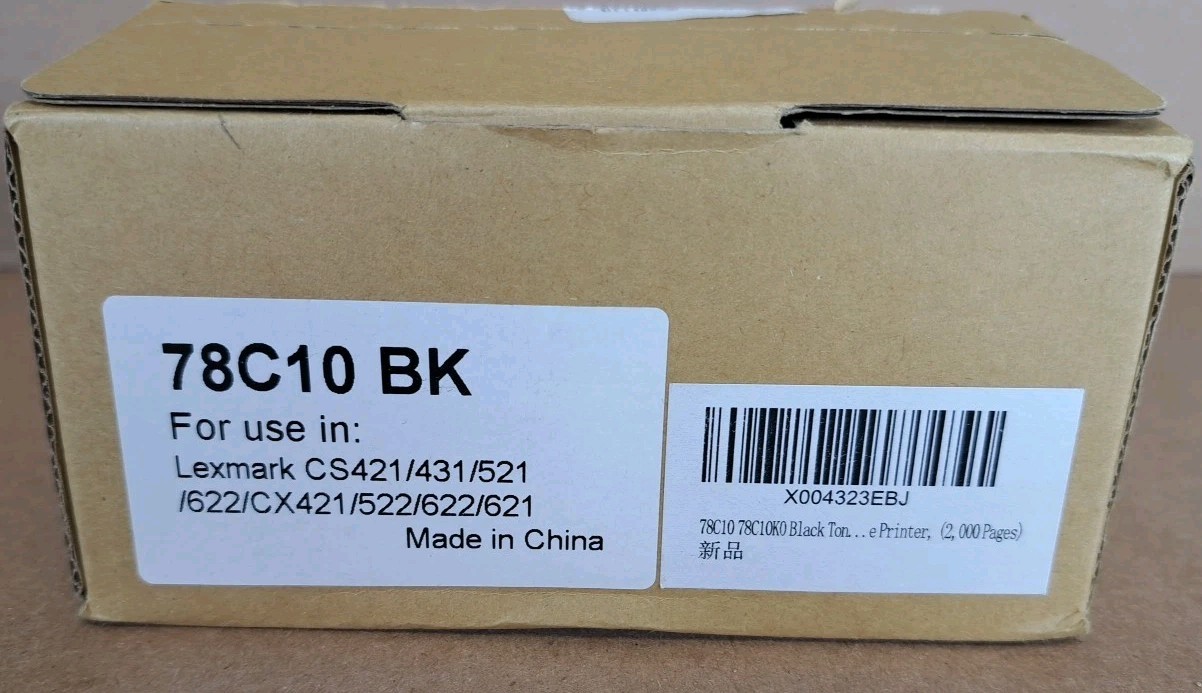 78C10 78C10K0 Black Toner Cartridge Replacement for Lexmark CS421 CS421dn CS521