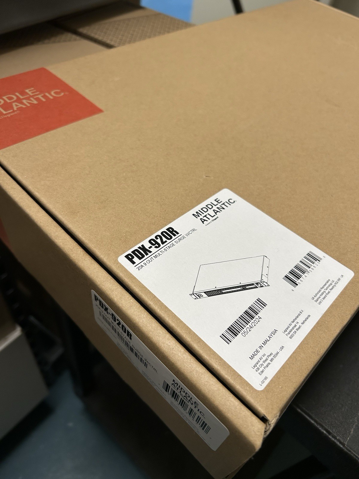 Middle Atlantic PDX-920R, 20A Out Multi-Stage Surge w/CTRL - New