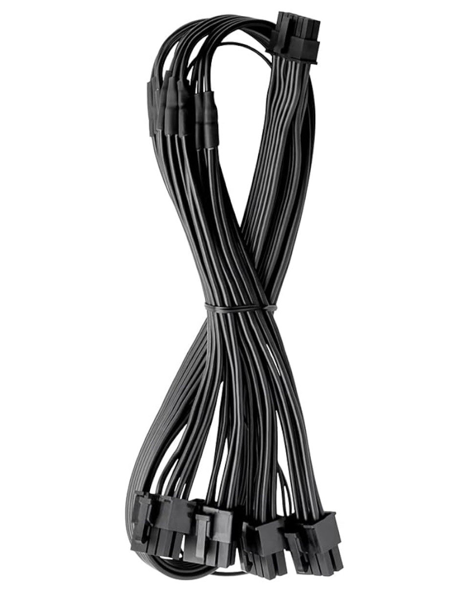 CableMod Basics C-Series 12VHPWR StealthSense PCI-e Cable for Corsair (Black, 16