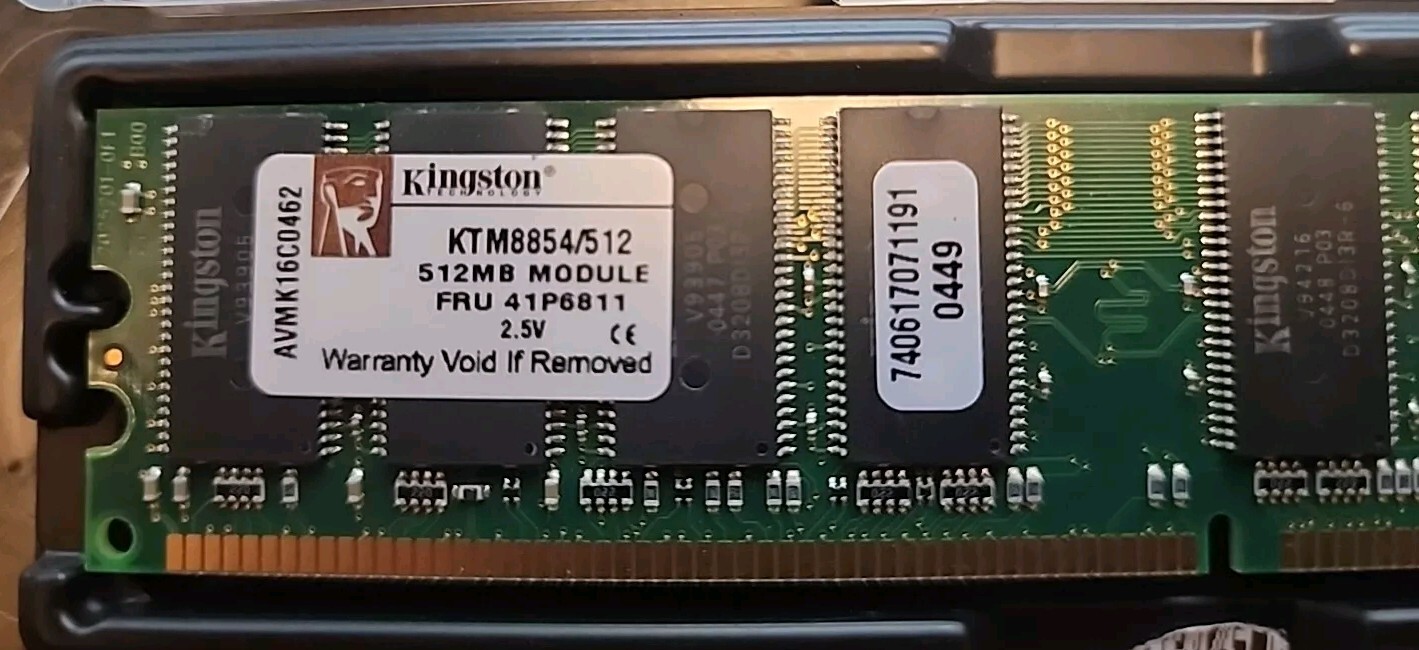 Kingston 512MB, DDR ,184 PIN , PC-2700 ( Model: KTM8854/512 )
