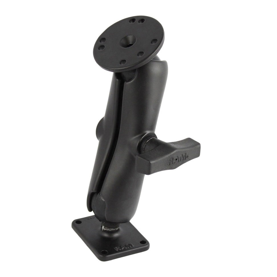RAM-101U-225  RAM Double Ball Mount with Round & Rectangula...