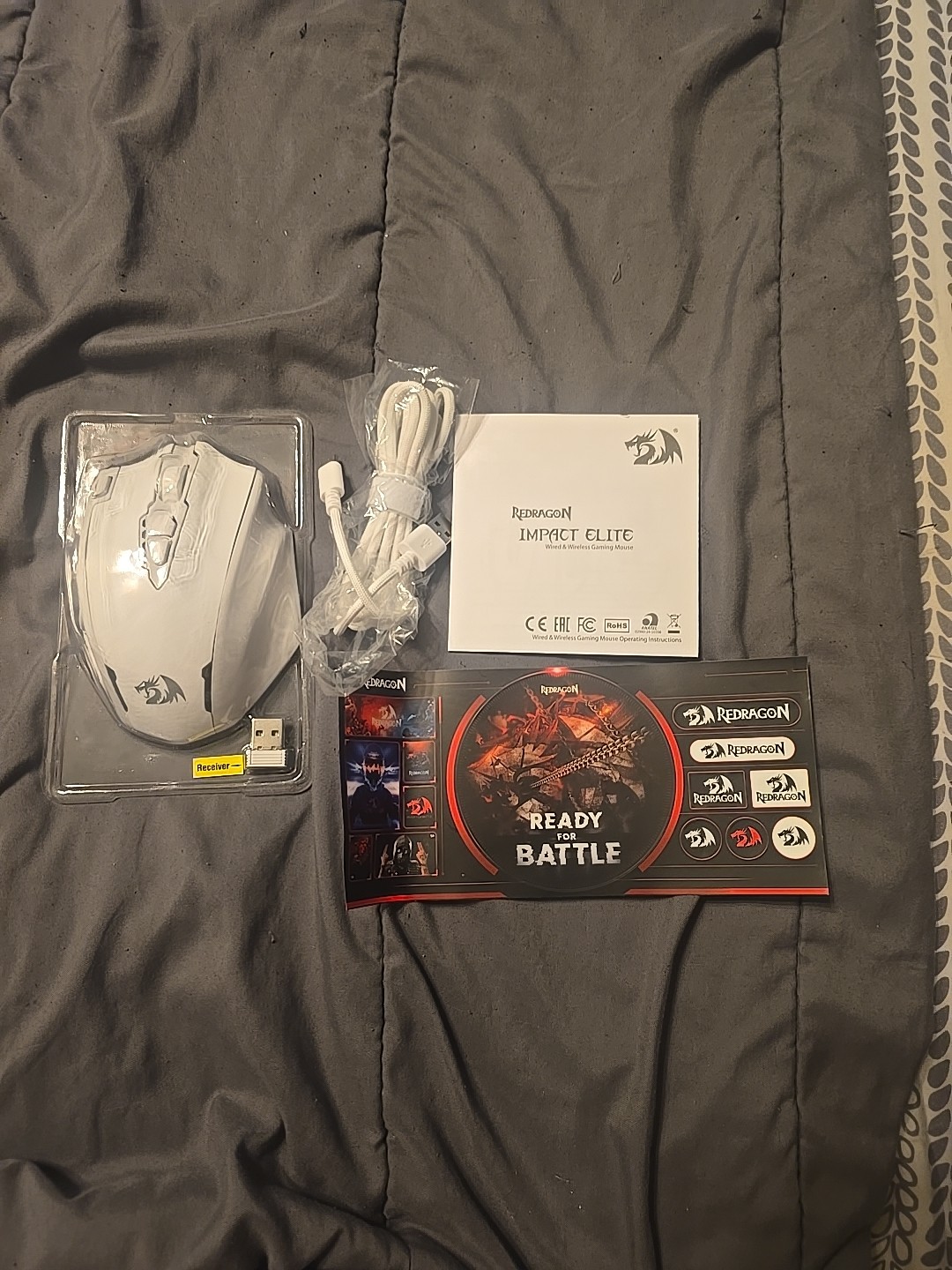 Redragon M913W Impact Elite Gaming Mouse, 16000 DPI Wired/Wireless RGB M