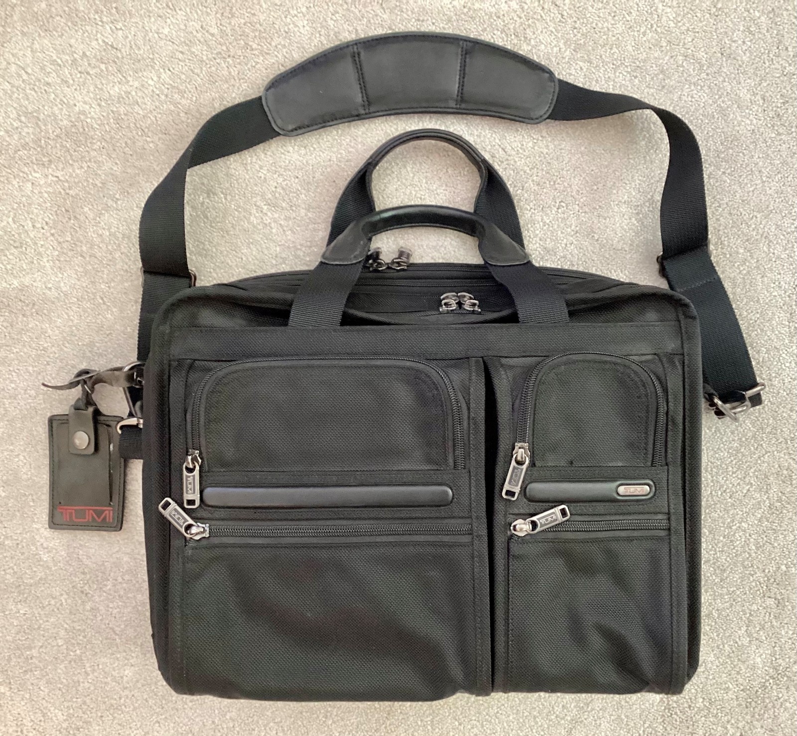 TUMI Alpha T-Pass 26145D4 Expandable Laptop Briefcase 15” Black