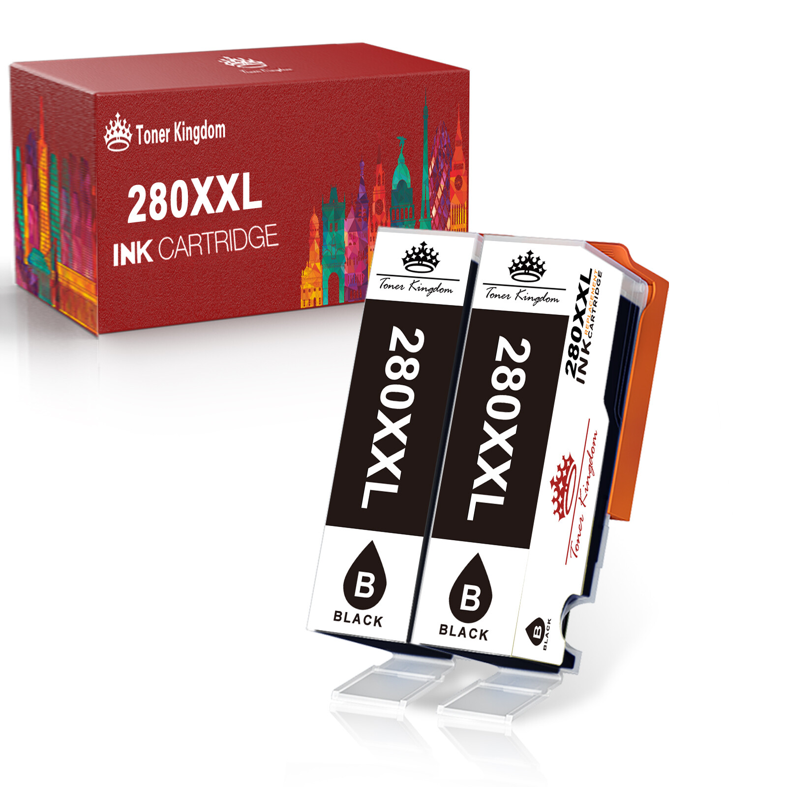 2x PGI-280XXL Black Ink Caetridges for Canon PIXMA TR8520 TS8120 TS9520 TS6220  