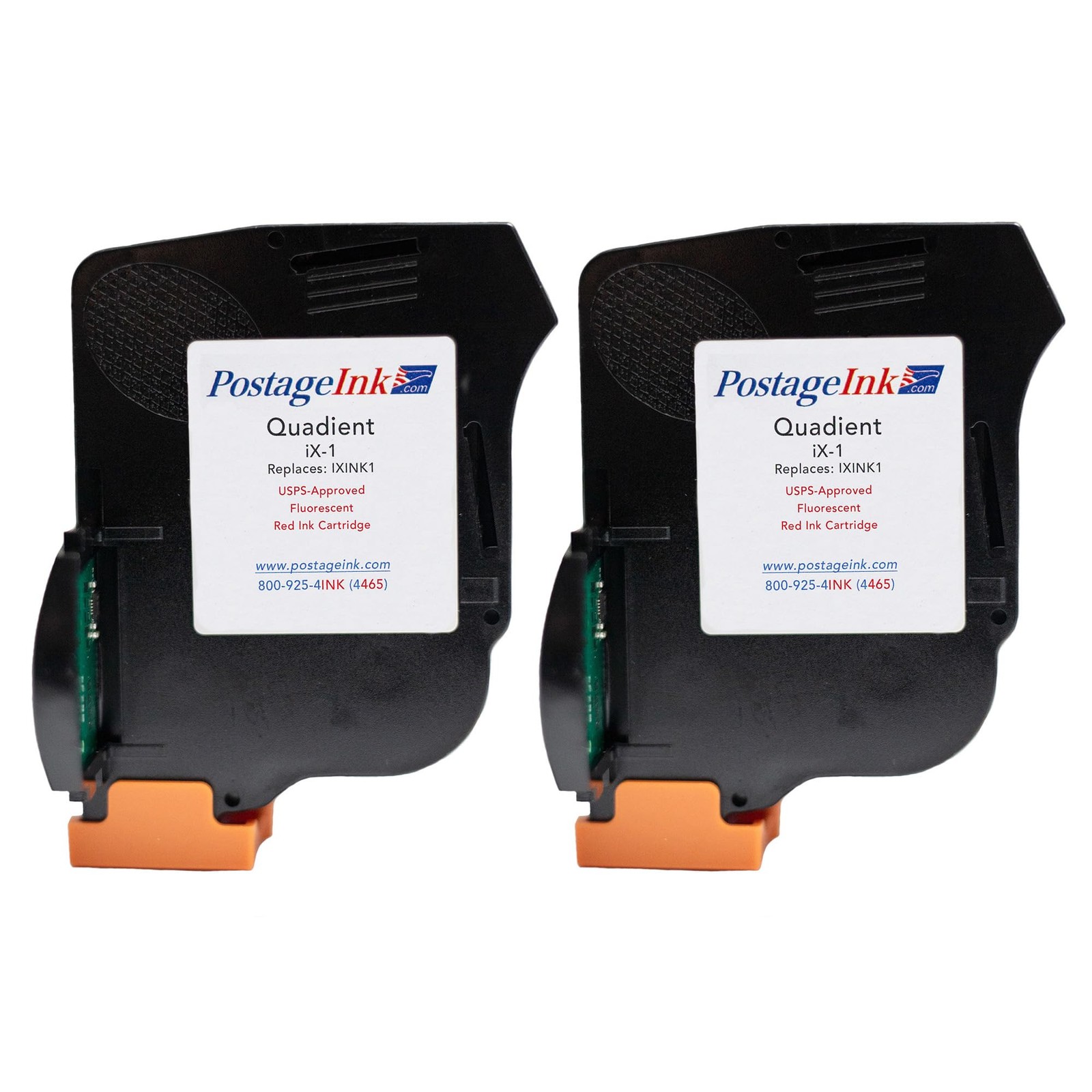 PostageInk IXINK1 2-Pack Red Ink Cartridge for iX-1 Sure.Jet