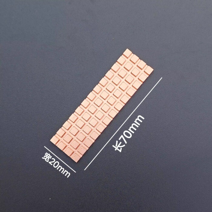 1PC  Pure copper M2 heat sink Copper solid-state drive M.2 PCI-E NVME 