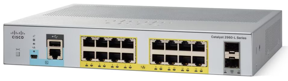 Cisco Catalyst 2960-L Series WS-C2960L-16PS-LL 16-Port PoE Switch WEB/GUI Ready
