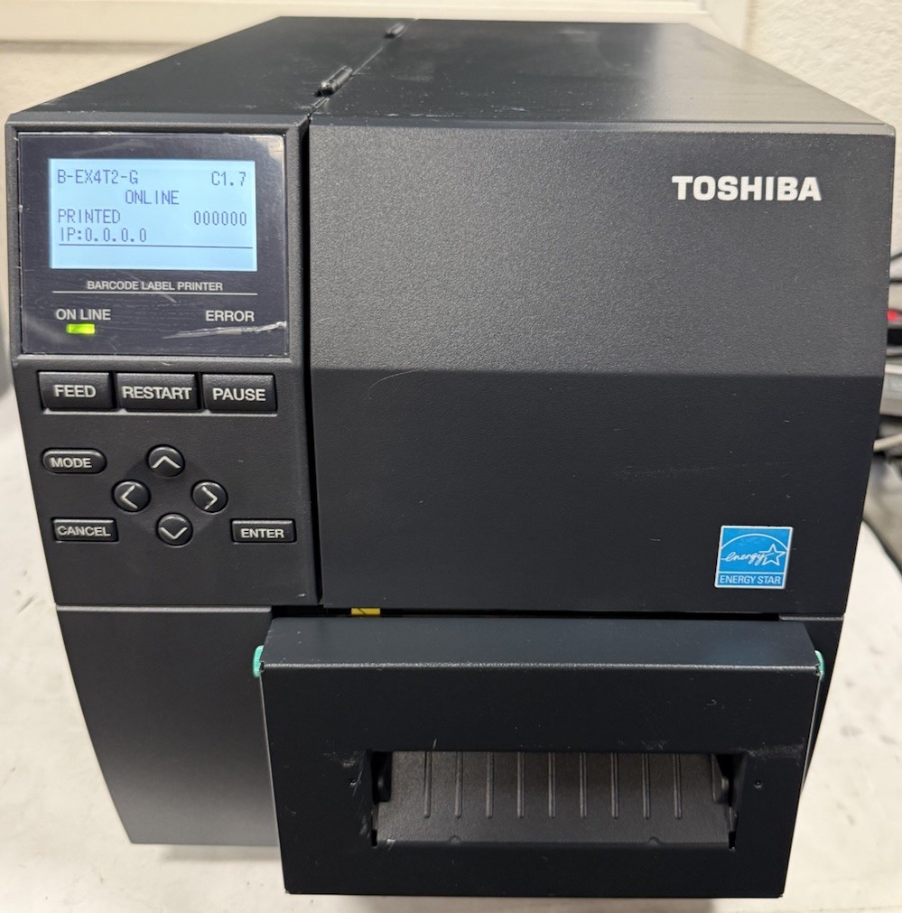 Toshiba B-EX4T2-GS12-QM-R 203 DPI Industrial Barcode Printer - New Open Box