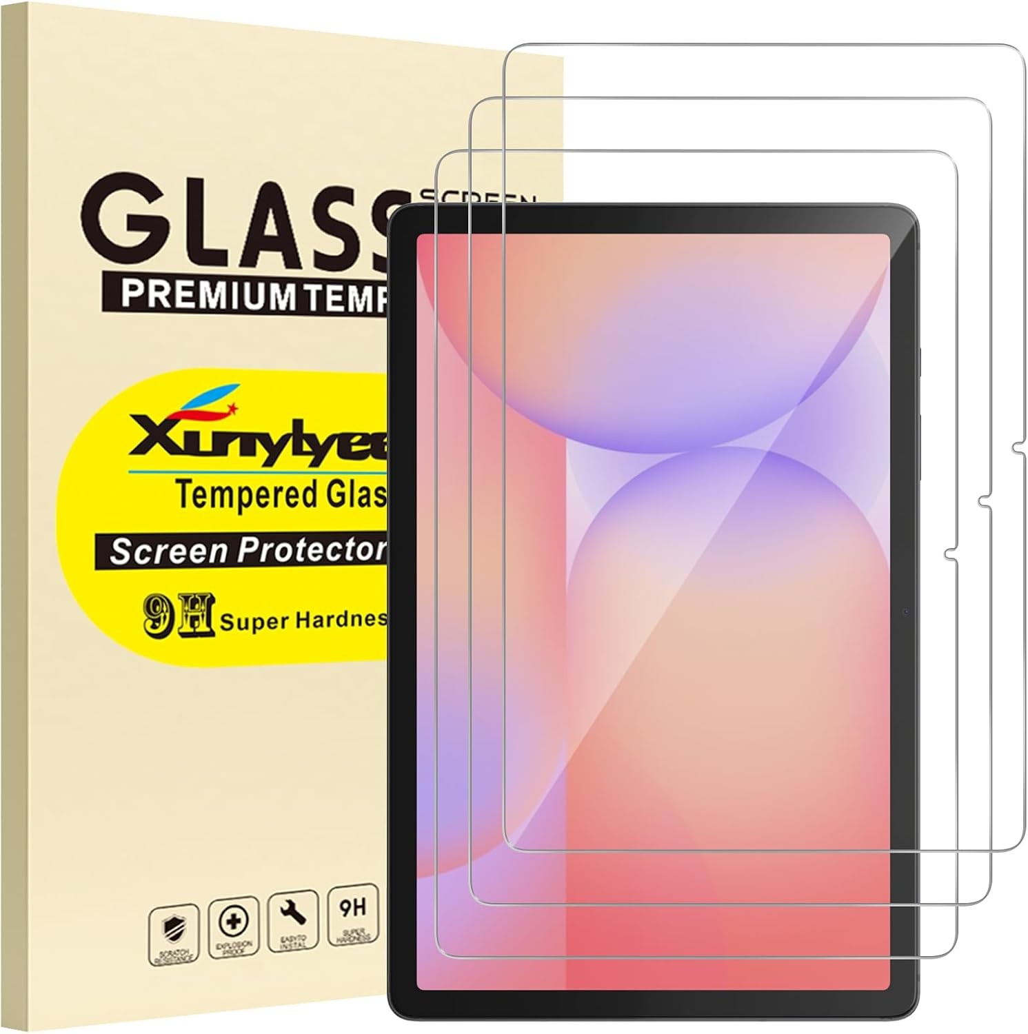 3-Pack of Tempered Glass Screen Protectors for Samsung Galaxy Tab S10 Lite/S10 F