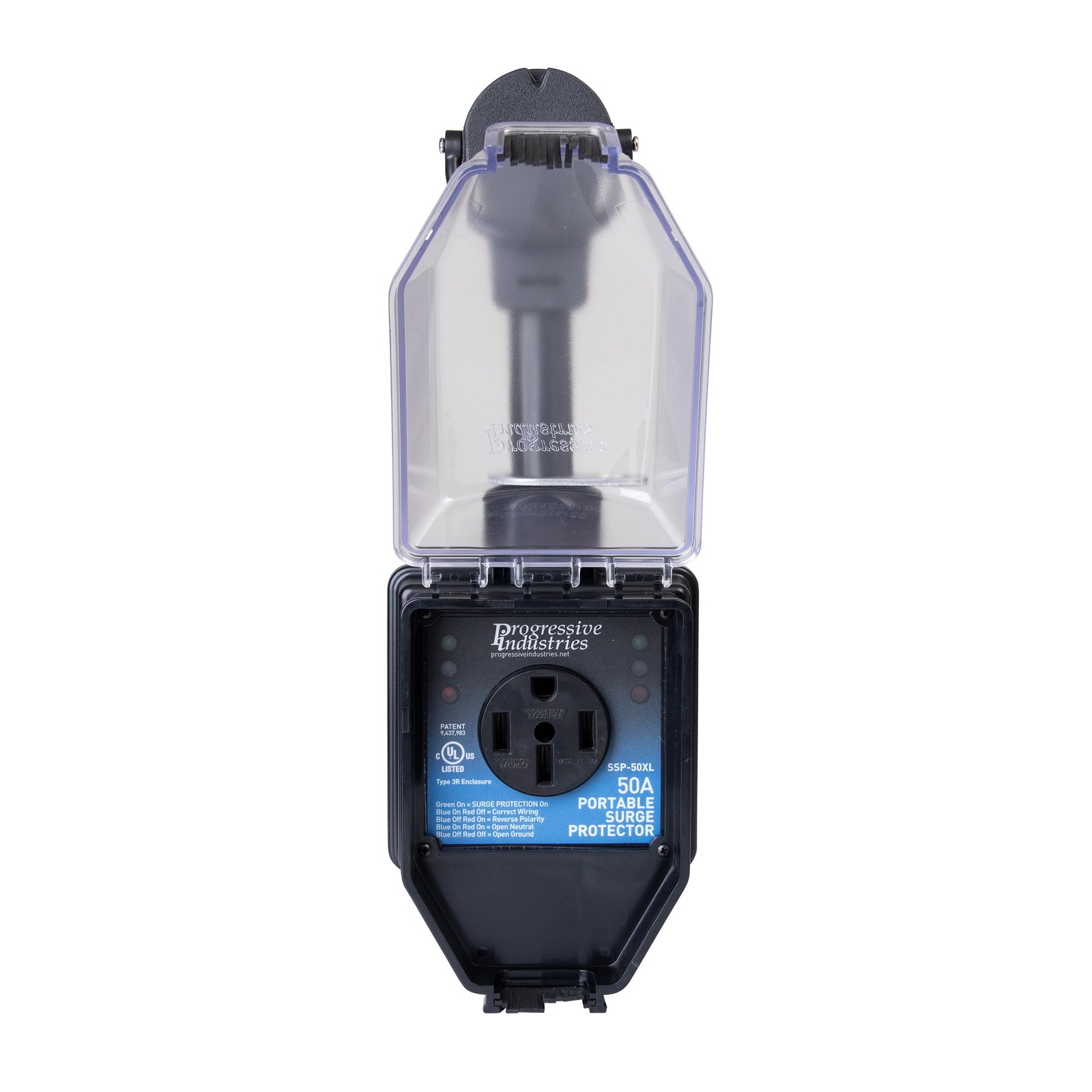 Progressive Industries Portable RV Surge Protector, 50 Amp with All Weather 