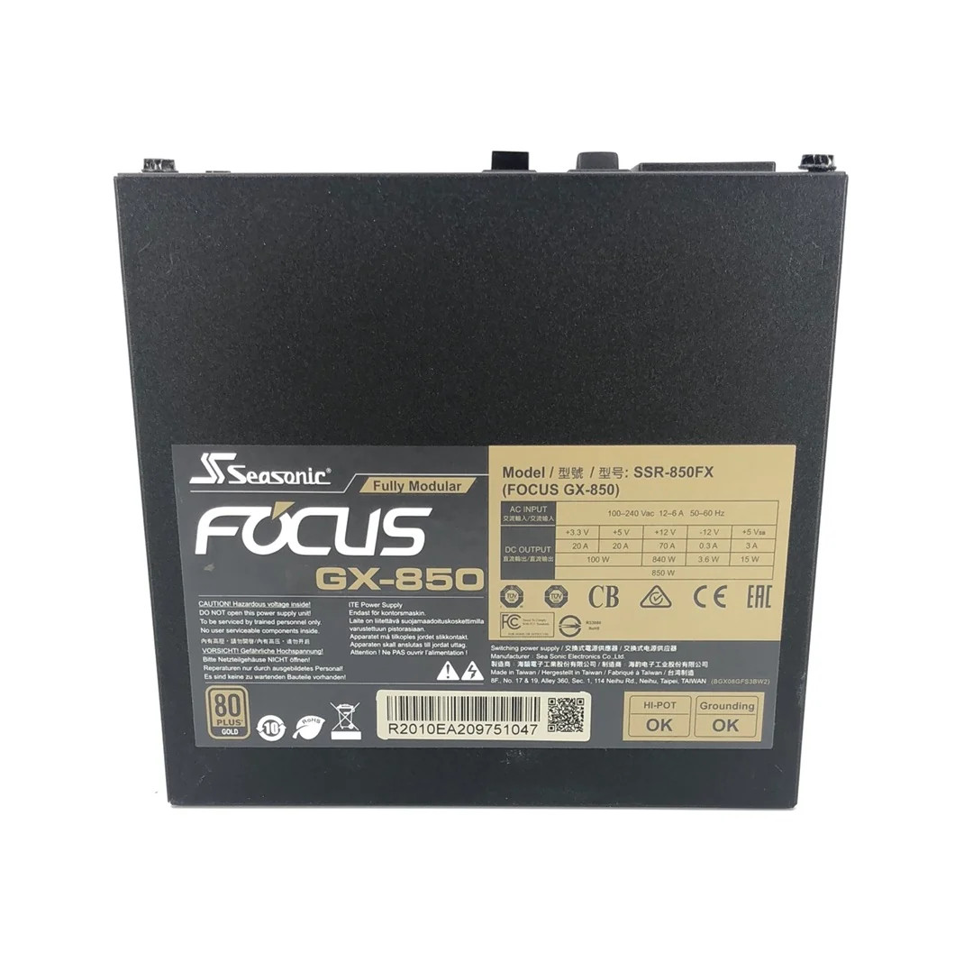 Seasonic Focus GX-850 Power Supply Fully Modular