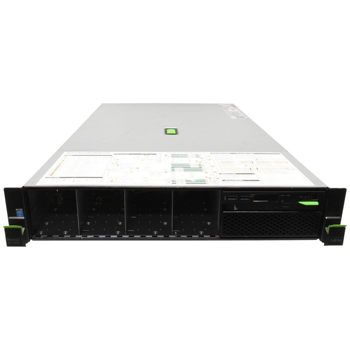 Fujitsu Primergy RX2540 M2 Server no CPU 0GB PC4 RAM 2x cooler 16x 2.5" CP400i
