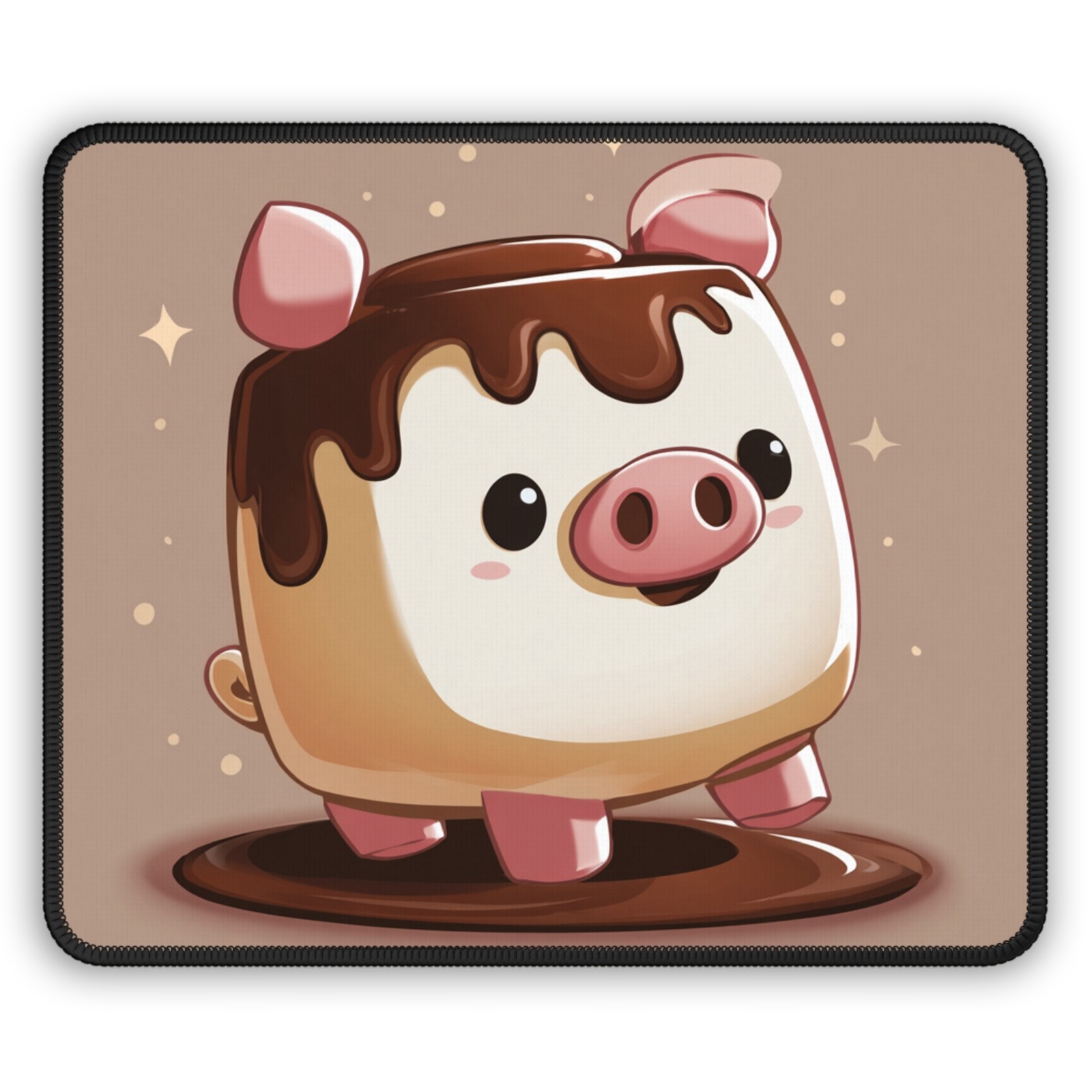 Chocolate Drip Cube Pig Gaming Mouse Pad | Cute Kawaii Desk Mat