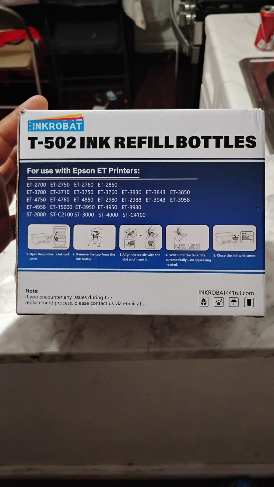 Inkrobat - 502 Compatible Ink Bottles Combo Pack for Epson Ecotank Printer