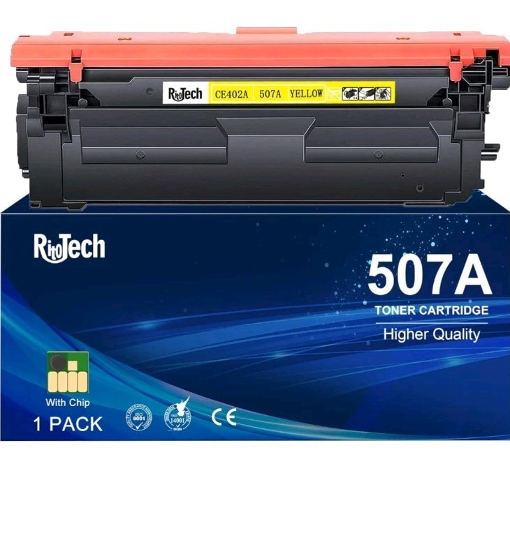 RitoTech 507A Yellow CE402A  Premium Toner Cartridge Hp LASER 500 Color NEW 