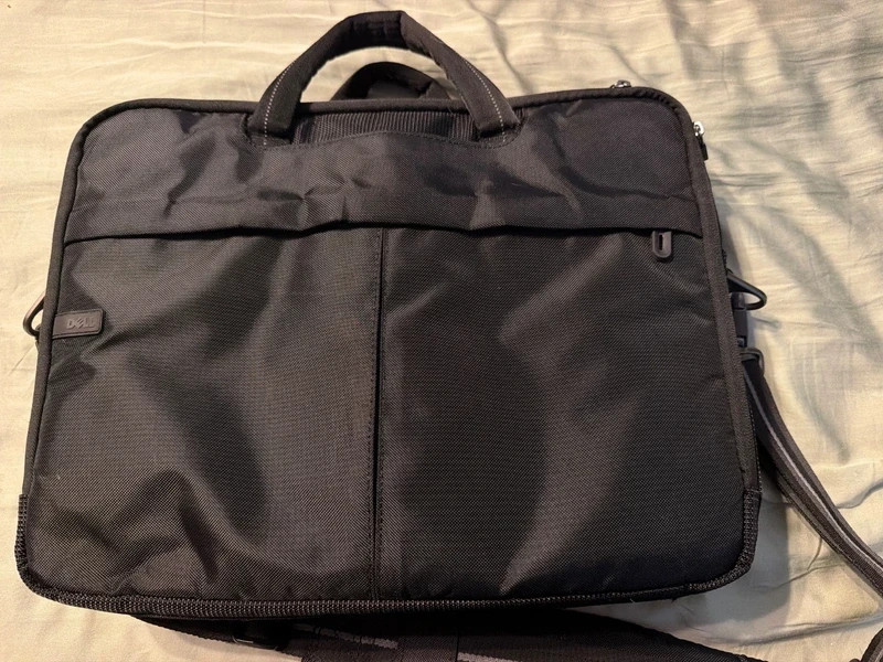 Dell Deluxe Laptop Computer Carrying Case Bag Black Shoulder Strap Padded