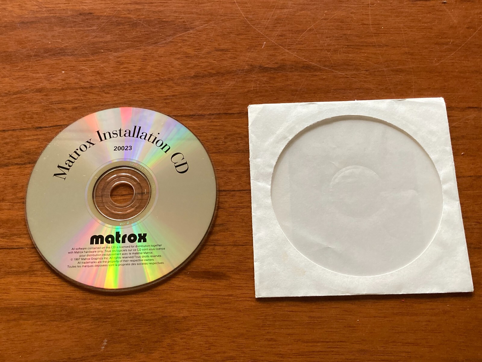 Matrox Millennium II / Mystique 220 CD Installation - 1997.