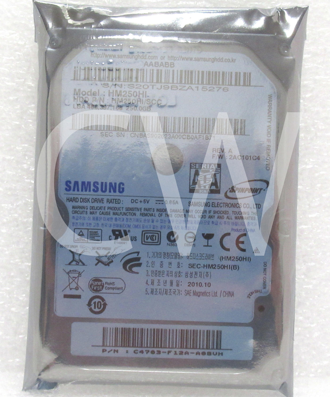 HM250HI Samsung SPINPOINT 250GB 5400RPM 3Gbps 2.5" SATA LAPTOP HDD Hard Drive