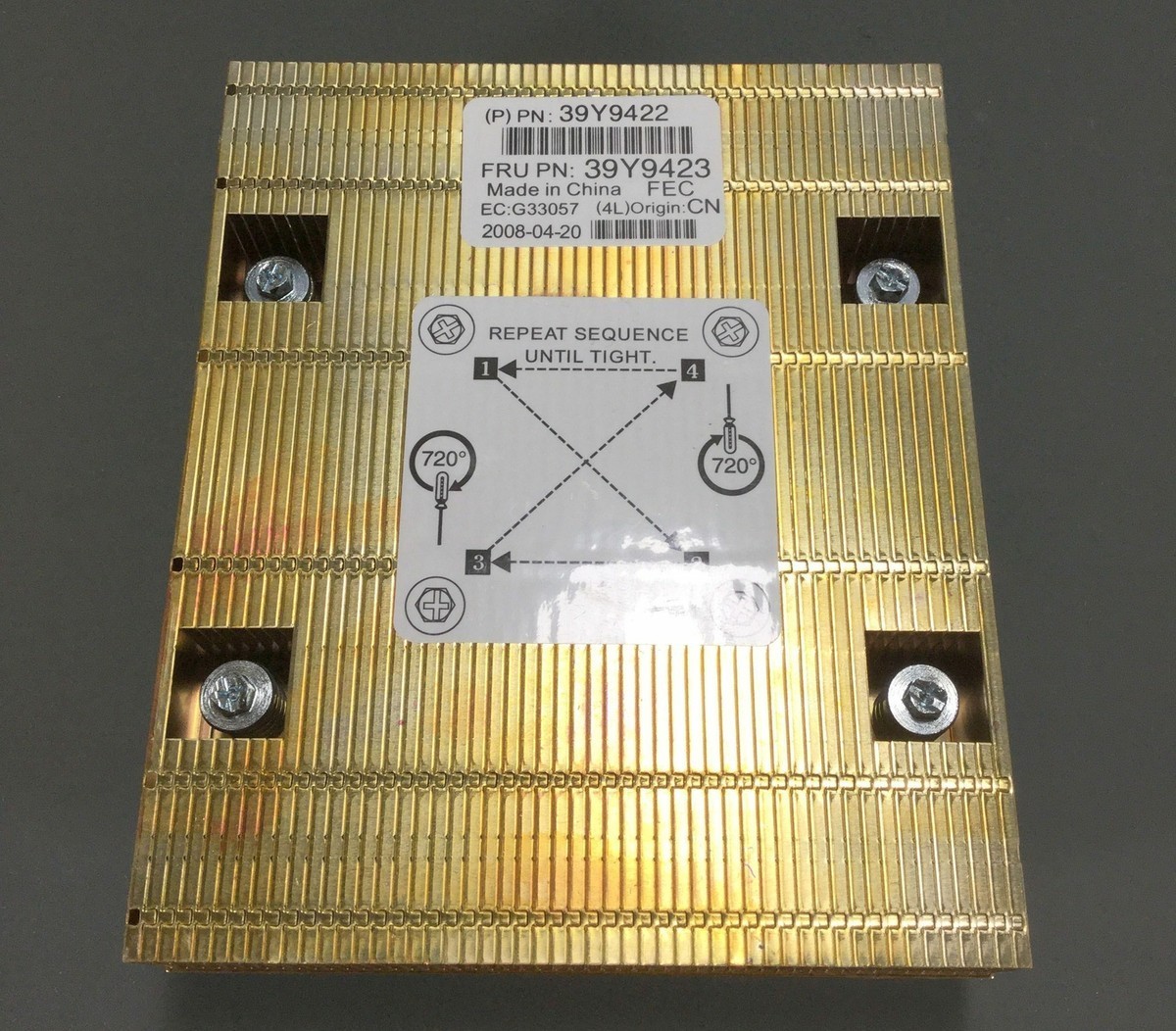IBM 39Y9422 Processor Heatsink for System x3550 / x3350