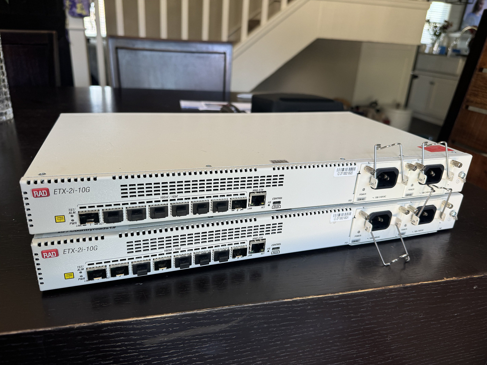 2 x RAD ETX-2i-10G Ethernet Carrier Demarc