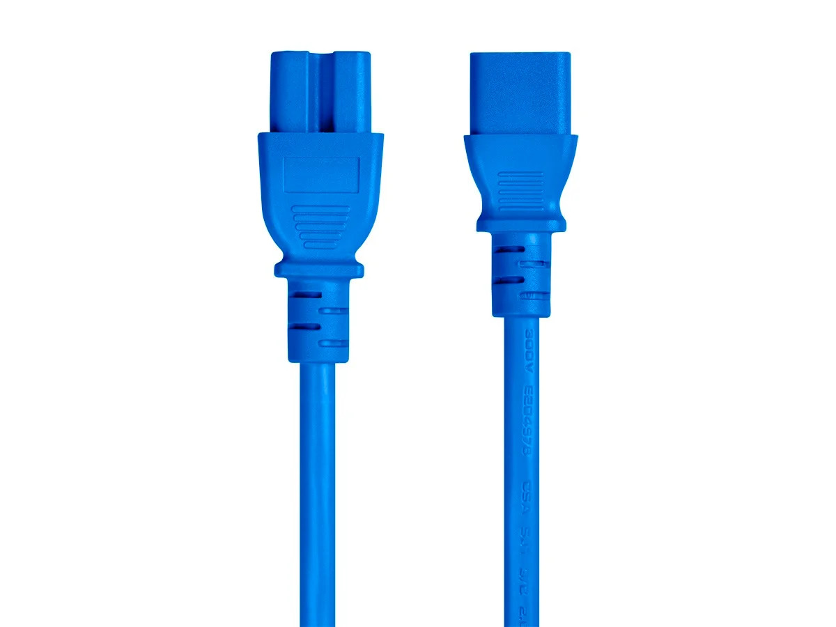 Monoprice 14AWG Heavy-Duty Computer Extension Power Cable / Cord - 6ft - Blue